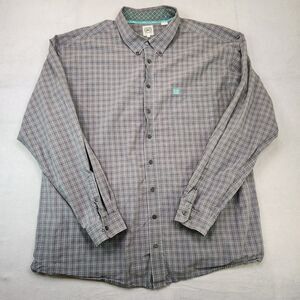 Cinch Button Down Shirt Men's 3XL Gray Check Long Sleeve Western Cowboy Rodeo